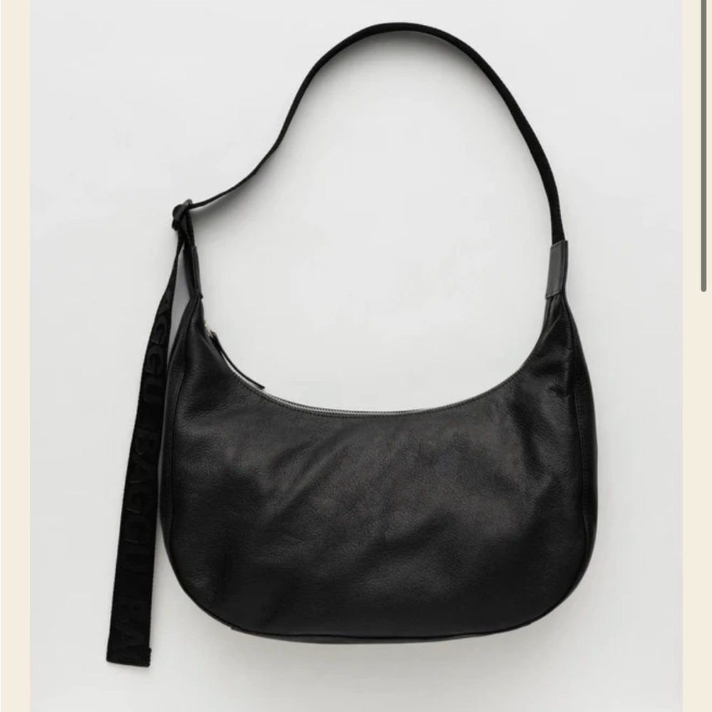 Baggu Medium Leather Crescent Bag